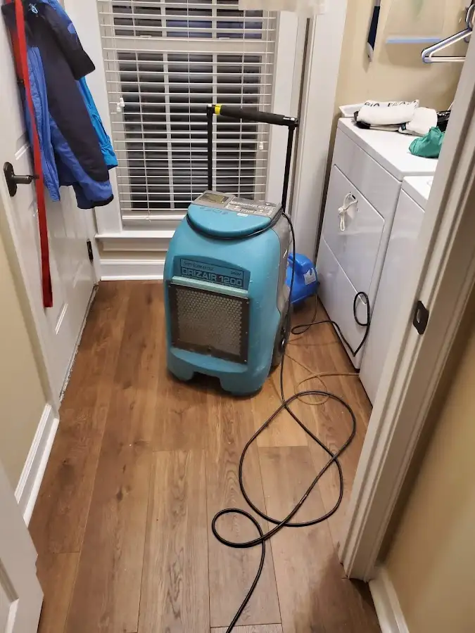 Commercial dehumidifier deployed for Flood Damage Cleanup in Duvall